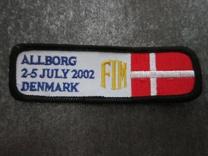 Allborg 2002 FIM Motorcycle Automobilia Motorsport Cloth Patch Badge (L6K) - Picture 1 of 2