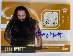 2017 Topps WWE Undisputed BRAY WYATT Authentic Auto Relic Patch 2 Color #65/99
