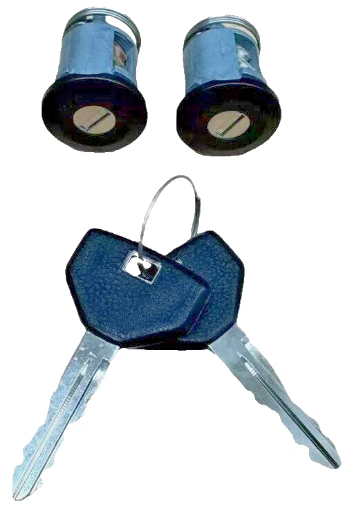 PARA CHRYSLER DODGE JEEP PAR CERRADURA PUERTA NEGRA CILINDRO JUEGO DE CERRADURAS + 2 LLAVES A JUEGO Foto 1 de 2