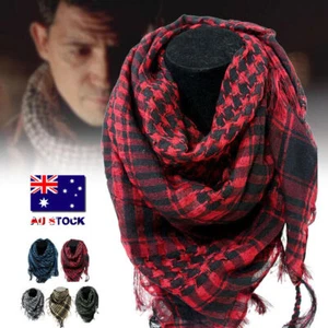 1X KeffIyeh Tactical Face Mask Shemagh Neck Scarf Military Arab Army Outdoor - Picture 1 of 26
