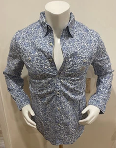 RALPH LAUREN DENIM & SUPPLY Blue Floral 100%Cotton Sizes Medium - Picture 1 of 4