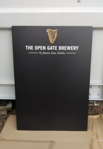 large Genuine Guinness menu wall hanging chalkboard 90 x 60cm man cave home bar - Foto 1 di 3