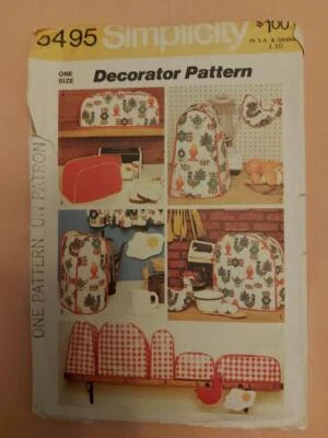 Simplicity 5495 Vintage Kitchen Appliance Cover Pattern - Image 1 of 2