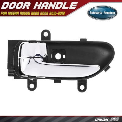 Manija de puerta interior del conductor delantero o trasero con cromo para Nissan Rogue 2008-2013 Foto 1 de 4