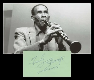 George Lewis (1900-1968) - American jazz clarinetist - Signed page - 1960 - COA - Picture 1 of 4