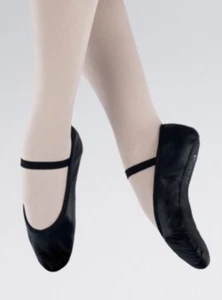1st Position Black Leather Ballet Shoes - Size C7.5 - Picture 1 of 1