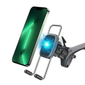 Support de téléphone portable pour voiture, support de ventilation d'air, magnétique universel pour toutes marques / étuis - Photo 1 sur 16