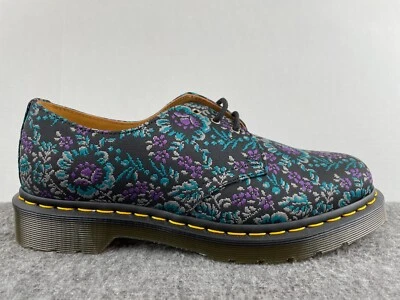 Zapatos para mujer Dr. Martens 1461 jacquard floral negro púrpura azul talla 10 NUEVO Foto 1 de 4