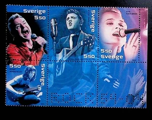 SWEDEN Sc 2493a-d NH ISSUE OF 2004 - ROCK STARS - (WS25) - Picture 1 of 1