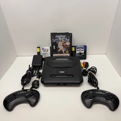 Sega Genesis Console - Model 2 MK-1631 - TESTED & Working W/ Games & Controllers - Image 1 of 4
