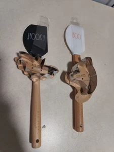 Set Of 2 Rae Dunn Silicone Spatulas & Cookie Cutters Halloween Boo Spooky - Picture 1 of 7
