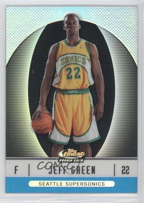 2006-07 Topps Finest 2007-08 Rookie Blue Refractor /299 Jeff Green #105 - Image 1 of 2