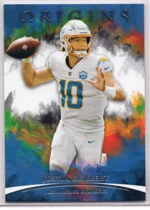 Base de fútbol Justin Herbert 2021 Panini Origins - Imagen 1 de 2