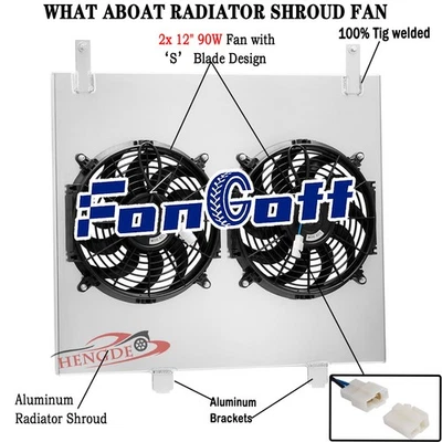 Aluminum Shroud Fan Fit 2005-15 Nissan Armada Titan 2004-10 Infiniti QX56 5.6L - Image 1 of 4