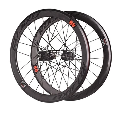 20 Inch 451 Carbon Hub Pattern Wheelset Foldable Bicycle Disc Brake Wheel - Image 1 of 4