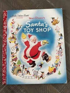 Red Spine Little Golden Book Classic Walt Disney’s Santa's Toy Shop 1st Printing - Picture 1 of 11