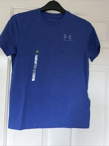 BNWT Boy’s Youth’s Under Armour Short Sleeved T Shirt Royal Blue Size Medium - Picture 1 of 10