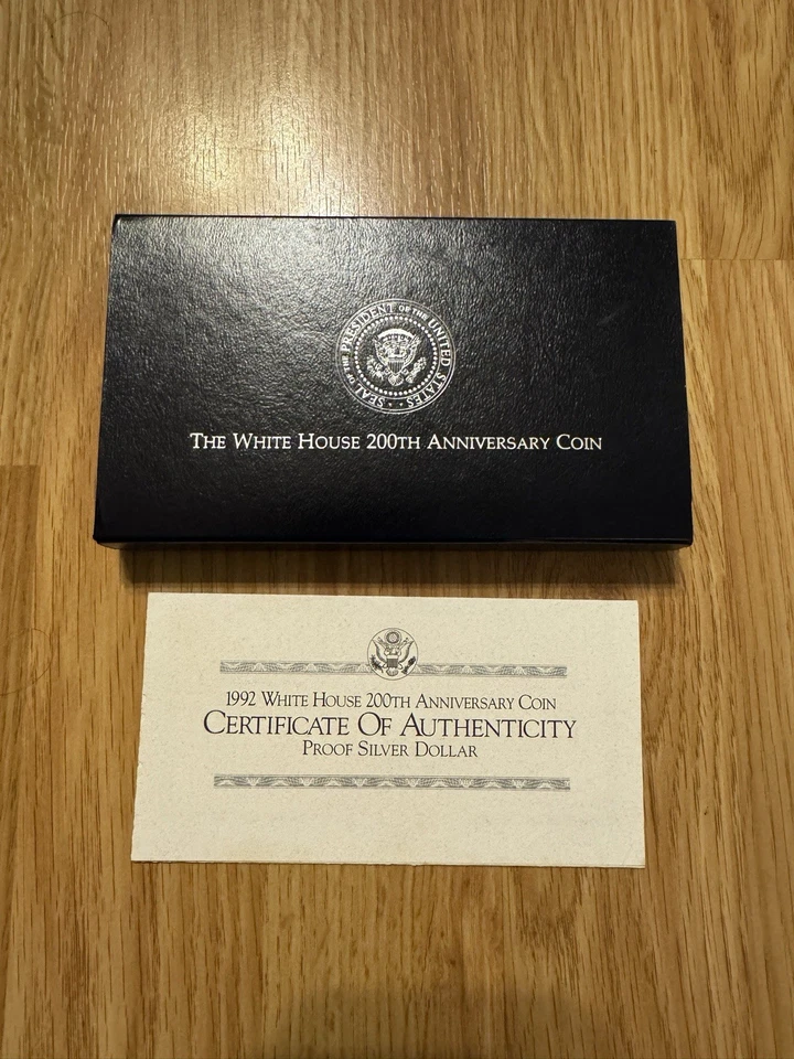 1992 The White House 200th Anniversary Coin Proof Silver Dollar w/Box & COA - Image 1 of 3