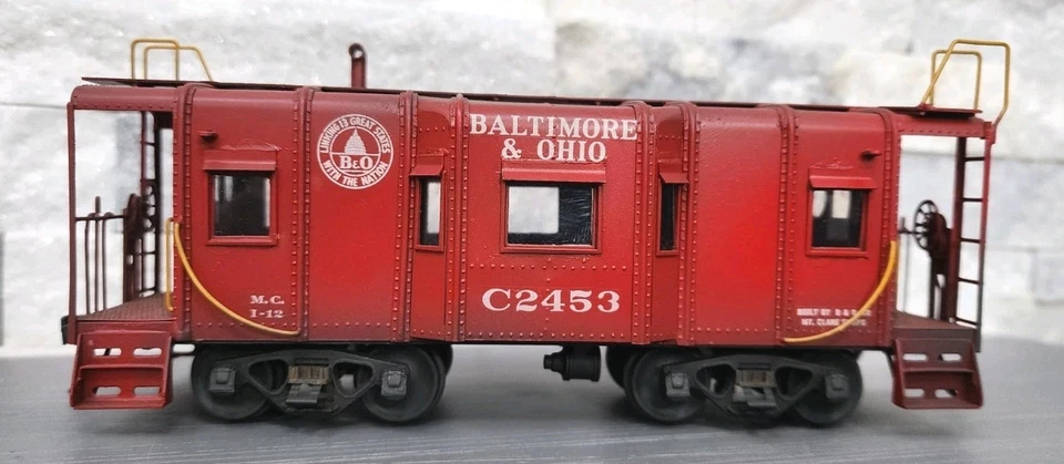 O Scale Brass B&O #C2453 Wagontop Caboose Ptd. [Max Gray/USH(?)] MINT!! - Image 1 of 4