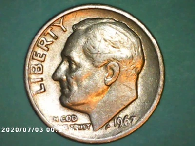1967 Roosevelt Dime Foto 1 de 4