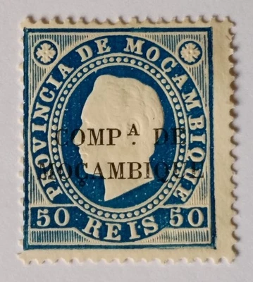Sello de la Compañía Mozambique, 1892, sc#6, sin usar, NG, en relieve Foto 1 de 2