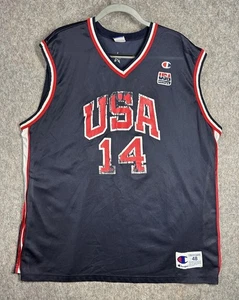 Maglia basket vintage Champion USA Payton 14 Navy uomo XL squadra USA anni 90 - Foto 1 di 10