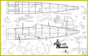 Royal F4U Corsair kit plan and parts template set Marutaka - Picture 1 of 5