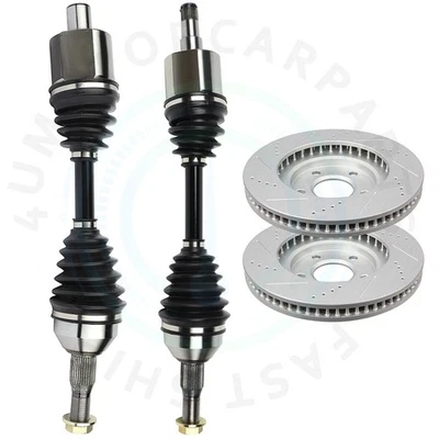 Ejes CV delanteros + discos de freno rotores para Chevrolet Impala 2000-2005 3,4 L 3,8 L Foto 1 de 4