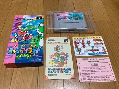 Yoshi's Island Super Mario World Boxed Nintendo Super Famicom SFC Japan import - Image 1 of 4