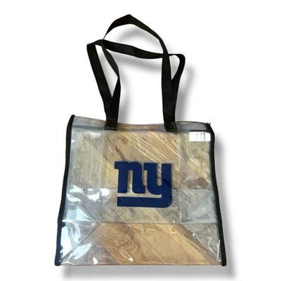 Bolso de Mano NFL NY Giants Stadium Game Day Transparente con Borde Negro y Logo Azul Foto 1 de 4