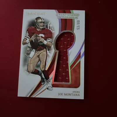 2024 Immaculate Championship Memorabilia #CM-JMA Joe Montana /99 49ers - Image 1 of 2