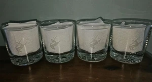 Juego de 4 vasos Remy Martin grabados con logotipo de centauro rocas base baja pesada cóctel - Imagen 1 de 8