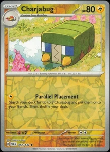 Pokemon - Charjabug #052/142 - SV07: Stellar Crown Reverse Holo - Picture 1 of 2
