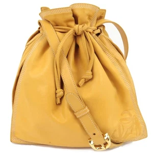 Authentic LOEWE Anagram Flamenco Shoulder Bag Nappa Leather Mustard F/S - Picture 1 of 20