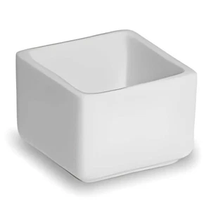 Quadratische Weiße Porzellan-Schale 5x4 cm | Aperitif Bar Restaurant - Bild 1 von 2
