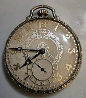 12s Illinois Ball 19 Jewel Pocket Watch   - Image 1 of 4
