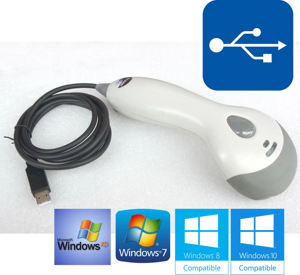 USB KASSENSCANNER SCANNER f LADEN METROLOGIC MS-9520 FÜR WINDOWS XP 7 8 10 BS25 - Bild 1 von 1