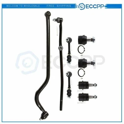 For Dodge Ram 1500 2500 4WD 8PCS Upper Lower Ball Joints Tie Rods Sway Bars Kit - Imagem 1 de 4