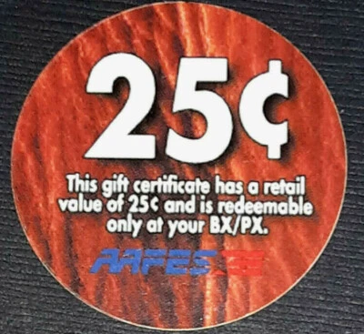 1st  Print  1A25,  25 cents AAFES  Pog from 2001 printing  Extra Fine to A.U. - Image 1 of 2