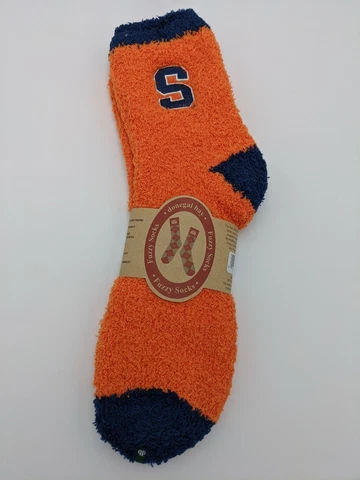 Donegal Bay Syracuse Orange And Blue Fuzzy Socks, One Pair, Orange S Cover