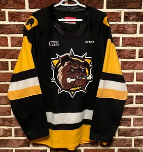NEW! CCM Official HAMILTON BULLDOGS Alternate JERSEY Men XL Black Yellow OHL CHL - Picture 1 of 6