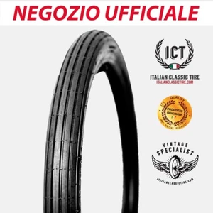 2.50 - 19 rigato Pneumatici Gomme moto epoca ORIGINALI Italian Classic Tire - Foto 1 di 5
