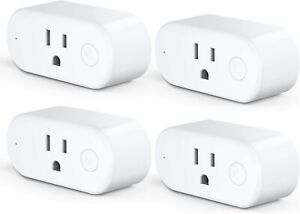 4 Pack Smart Plug 15A,Smart Home Wi-Fi Outlet Works With Alexa,Google Home&IFTTT