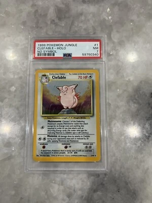 PSA 7 Near Mint Clefable HOLO NO SYMBOL ERROR Pokemon Jungle WOTC 1999 1/64 - Image 1 of 2