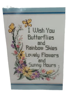 I Wish You Butterflies Patty Ann Counted Cross Stitch 744 Kit New - Picture 1 of 6