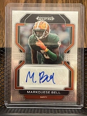 MARKQUEZE BELL 2022 PRIZM DRAFT PICKS ROOKIE AUTOGRAPH AUTO FLORIDA A&M RATTLERS - Image 1 of 2