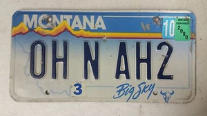 2000 MONTANA Big Sky License Plate OH N AH2 - Picture 1 of 1