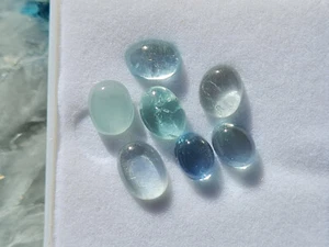 Schönes Lot Aquamarin Cabochons   Light Sky blue    9,13 Ct     (G48) - Picture 1 of 4