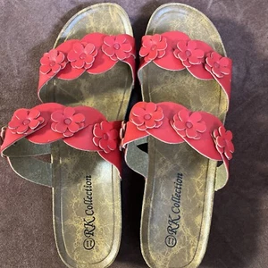 NEW RK Collection Red Slides Size 11 - Picture 1 of 3