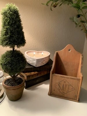 19th C. PRIMITIVE SALT BOX WOOD VICTORIAN ERA - Image 1 of 4